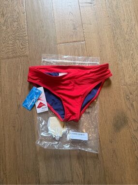 Lifeguard Adore Red and Navy Swim Bottoms